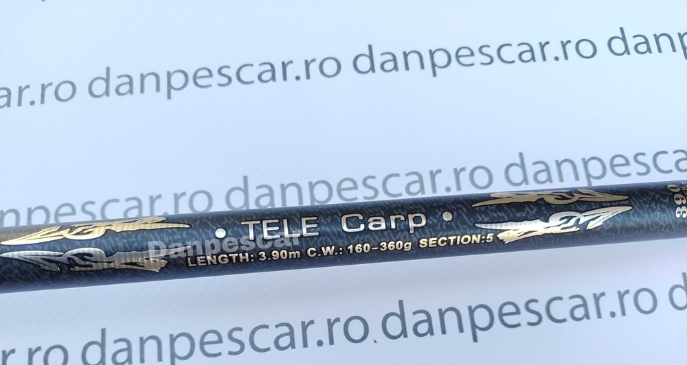 Lanseta carbon Eastshark Tele Carp 3,90m A160-360gr mandrina culisanta