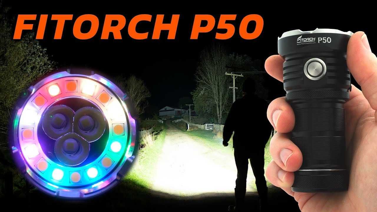 Lanternă de inundație Fitorch P50 10000lm acumulator 32650 multicolora