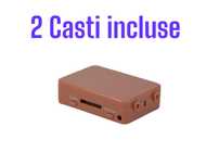 Cutiuta GSM cu casca de copiat Fara Fire/Telefon Raspuns Automat Casti