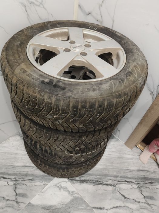 Германские титановые диски R15 4*100 шины зимние