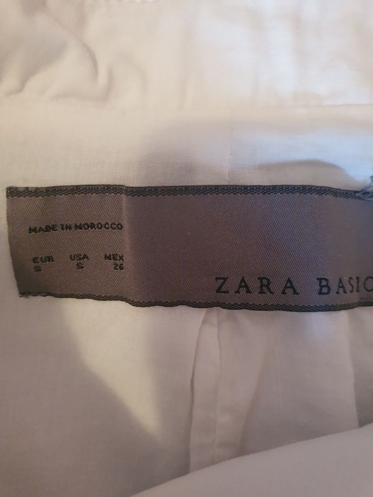 Zara basic Снежно бял блейзър с подплата