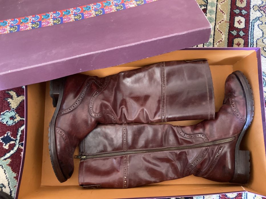 Cizme din piele Sciapo în cutia originală