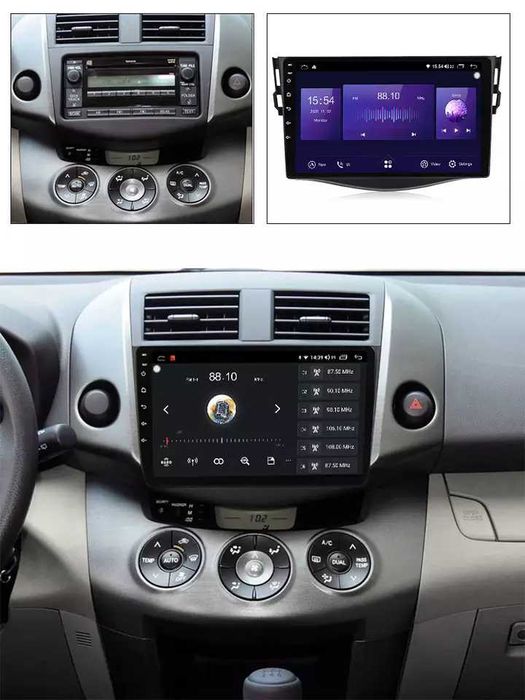 Navigatie Android 14 Toyota RAV 4 2005-2013 1/8 Gb Waze CarPlay CAMERA