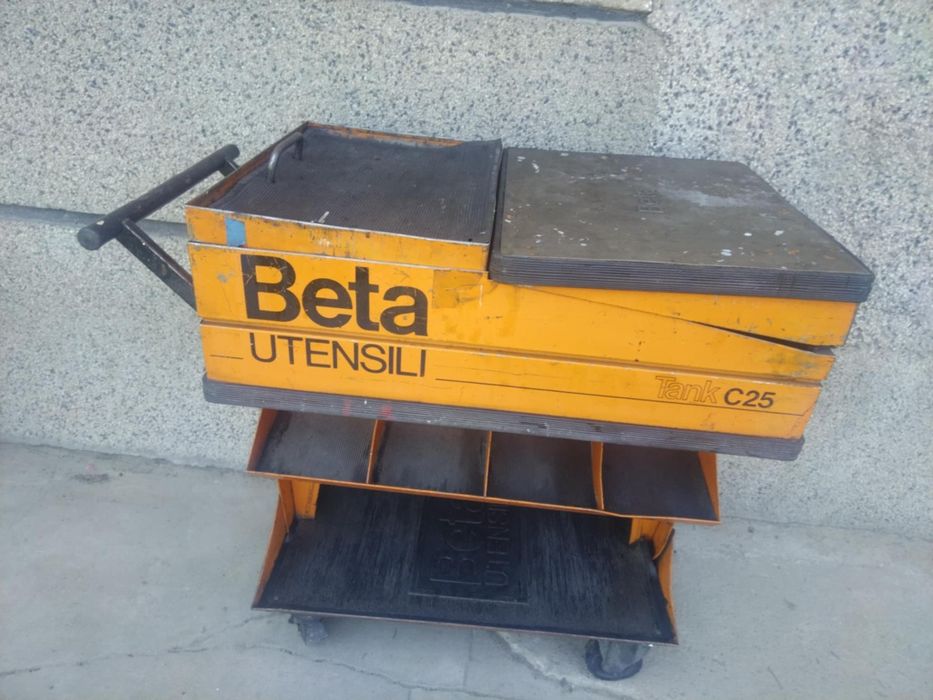 BETA TANK C25 метална оранжева сервизна количка за инструменти за гара