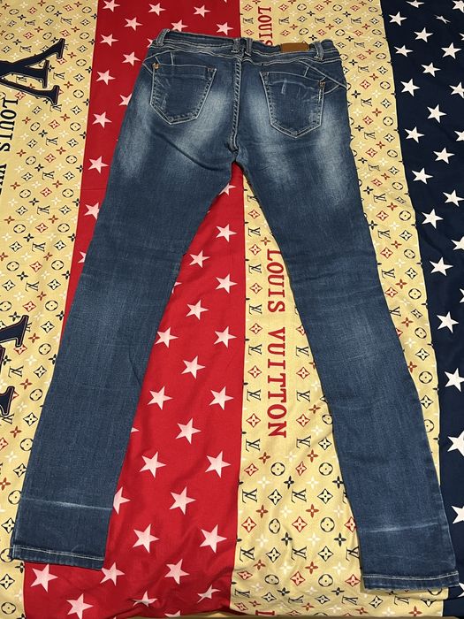 Blugi skinny bleumarin femei
