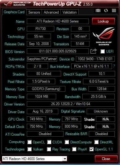 599S.Placa Video Radeon HD 4670,1GB DDR3-128Bit,VGA-DVI-HDMI