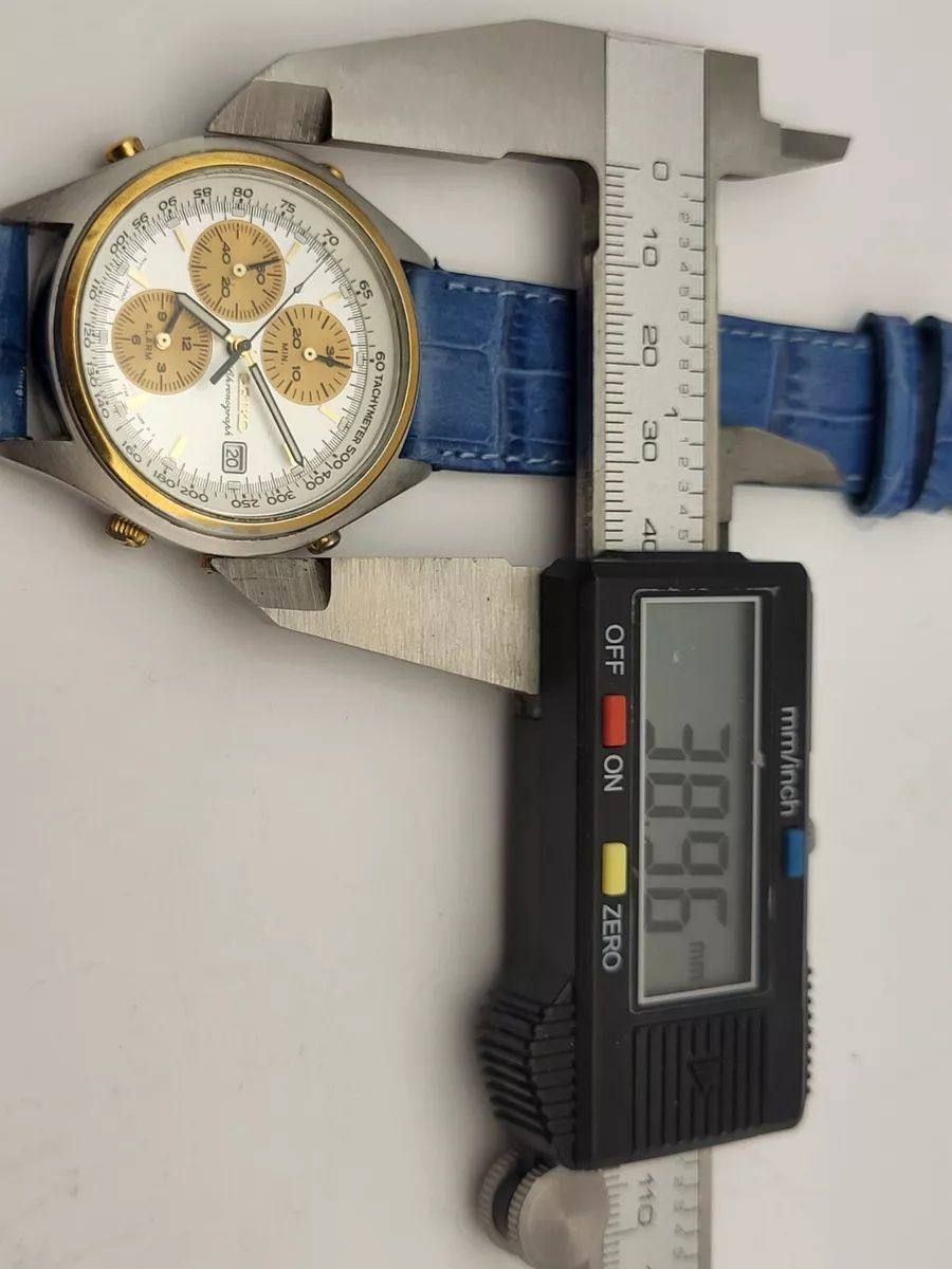 Seiko 7T32 7C60 A0 Chronograph Alarm CEAS 39mm Japan 1995 Functional