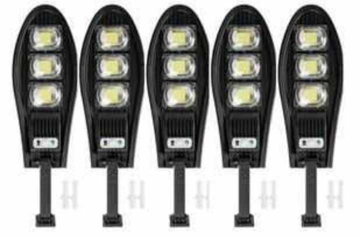 3бр=64.93 Соларни лампи 1200W LED Лампи IP65+стойка+дис