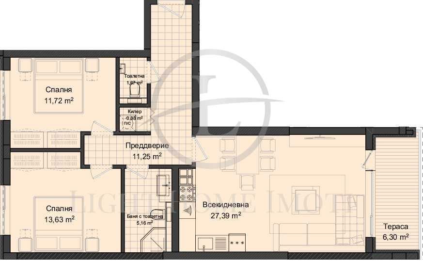 Продава се Тристаен апартамент в Пловдив, Христо Смирненски - 127 кв.м за 1503 €/кв.м - Снимка #2