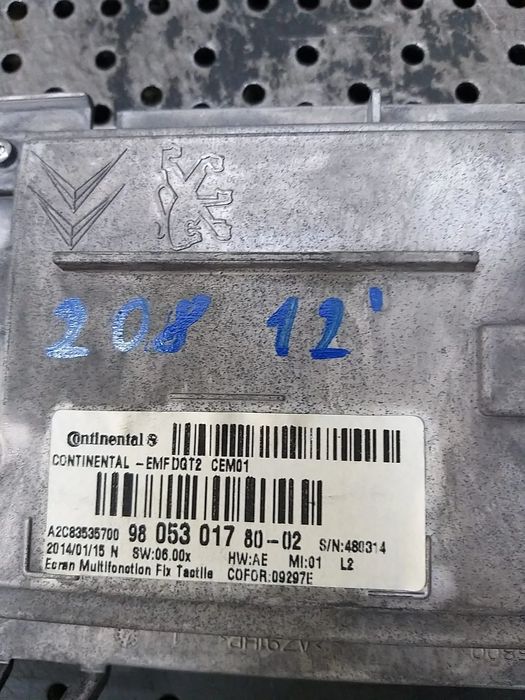 Display navigatie peugeot 208 1 ca cc 98053017