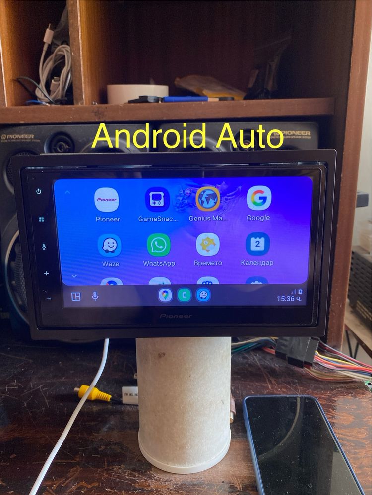 PIONEER -Авто радио с CarPlay, Android Auto, Mirroring, Bluetooth, DVD