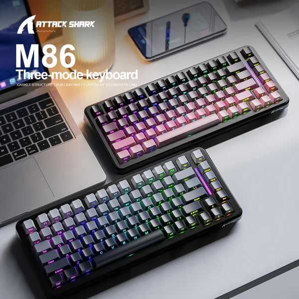 Attack Shark M86 Tri-mode Mechanical/M87 Pro V2 Мех/ клавиатура  ++