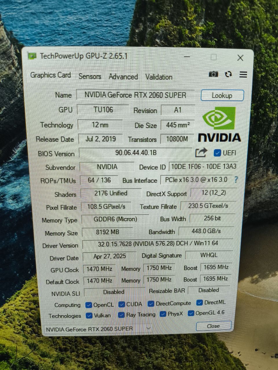 Manly RTX2060Super 8Gb 256bit GDDR6 20шт