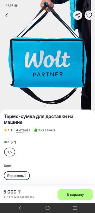 Продам новую сумку для доставки на машине