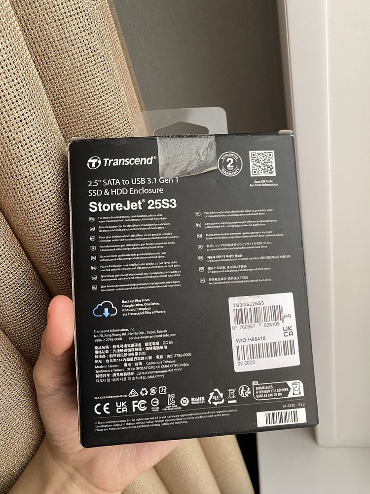 Transcend Корпус для установки 2.5’’ SSD/HDD
