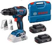Професионален Ударен Винтоверт Bosch GSB 18V-55 Батерии Зарядно Куфар
