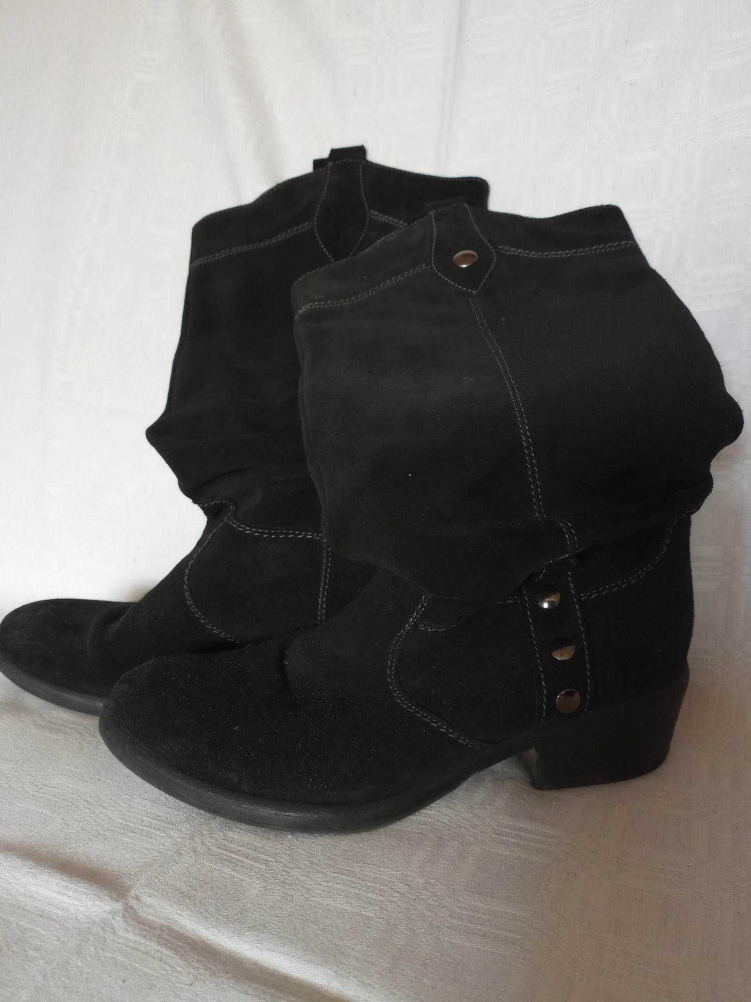 Cizme/botine dama din piele, marime 38