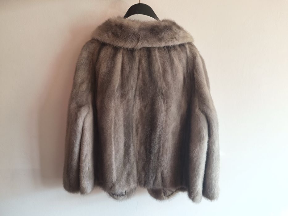 Луксозно късо яке / болеро от Норка – ЦЕЛИ КОЖИ, цвят Сапфир