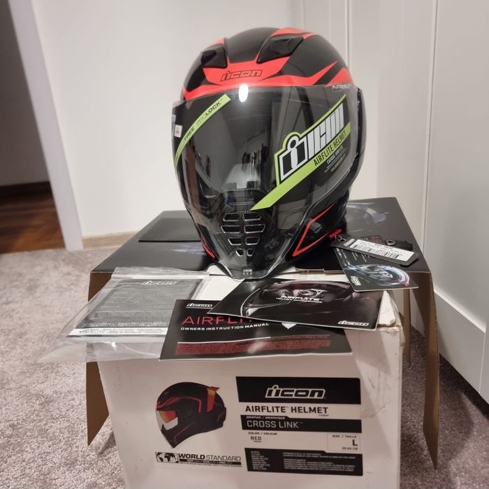 Casca moto  ICON Airflite Crosslink Red