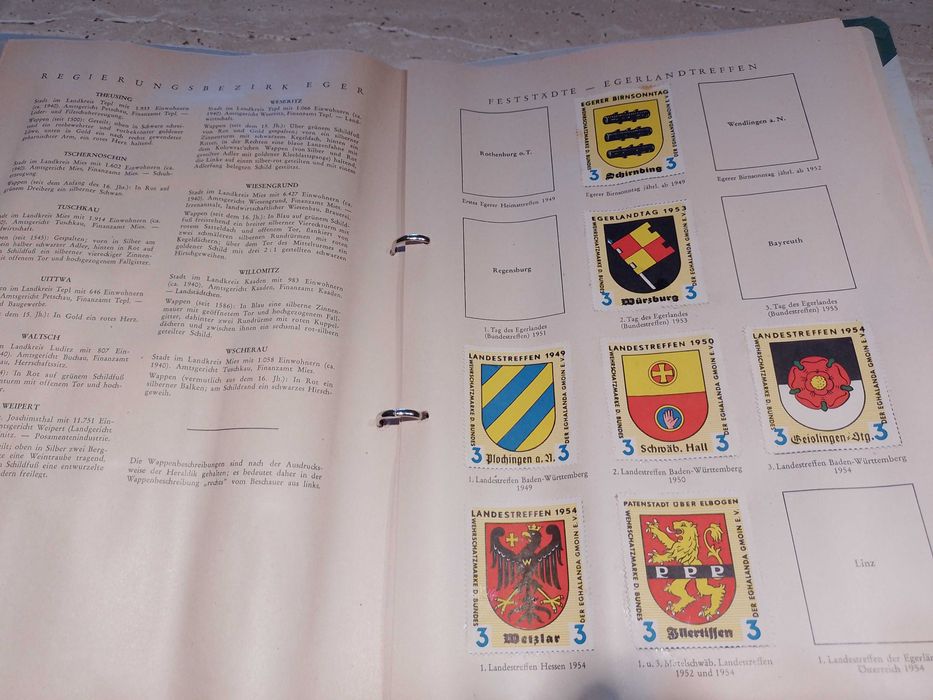 Album timbre rare"Die Wappen der Heimat"-ideal PASIONATI, COLECTIONARI