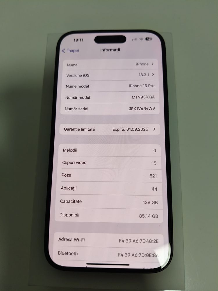 Vand iphone 15 pro