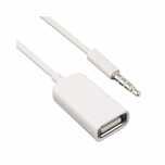 Преходник от Стерео Жак M 3,5mm към USB F Digital One SP01012 бял