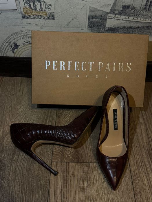 Perfect pairs  кожаные туфли в винном цвете