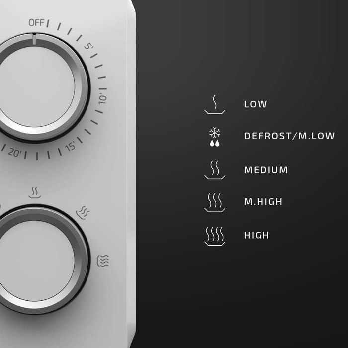 Микровълнова фурна Cecotec с грил Proclean 3010 плоско дъно, 20л, 700W