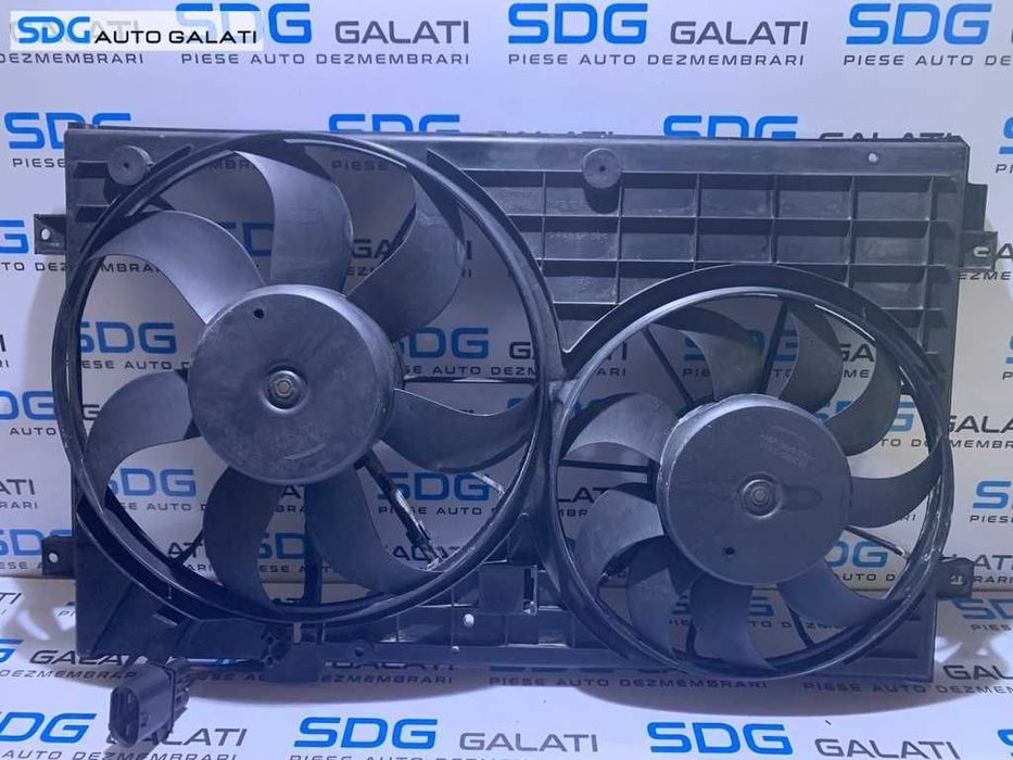 Ventilator Electroventilator Apa si AC Clima VW Passat B6 1.6 FSI BSE BSF BLF / 2.0 FSI BLY BLR BLX BVX BVZ BVY / 1.9 TDI BKC BLS BXE 2005 - 2010 Cod 1K0121207T [V0826]