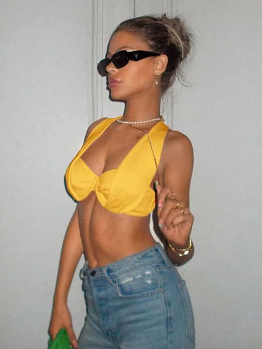 Top / Corset / Bustiera / Sutien galben