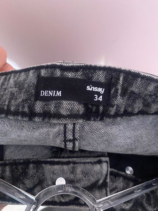 Сиво-черни дълги дамски дънки