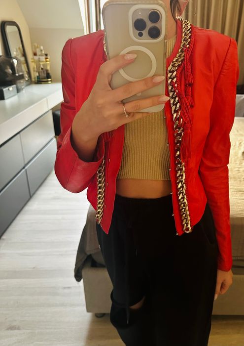 Кожено яке Elisabetta Franchi като ново