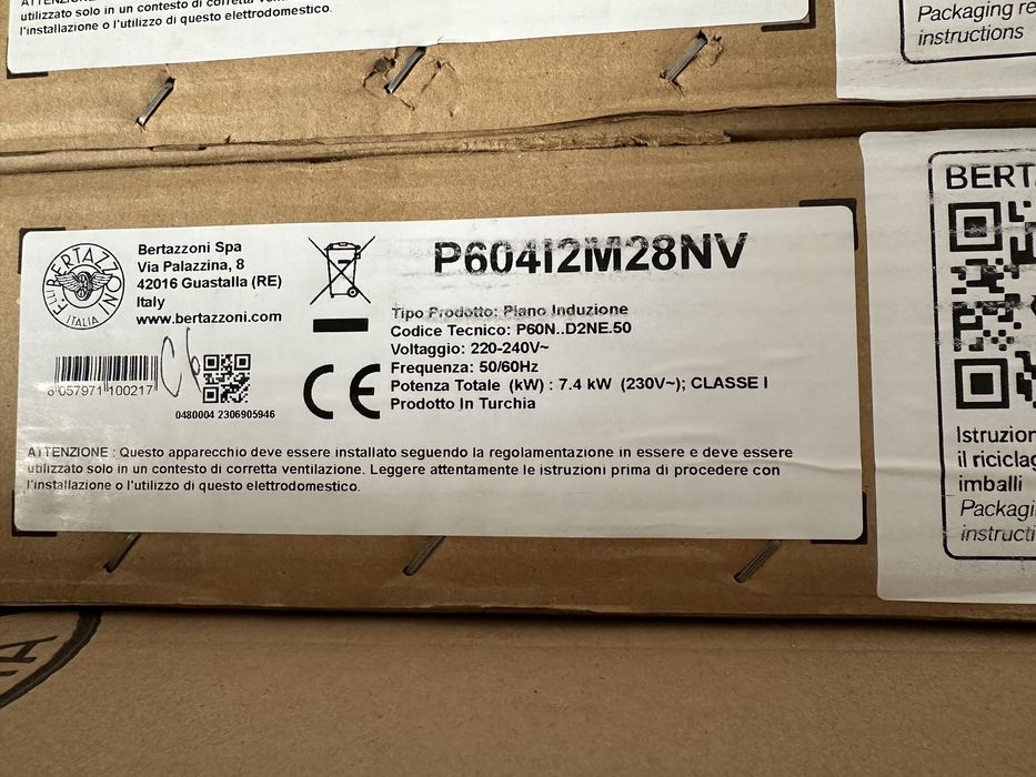 Plită cu inducție Bertazzoni Modern P604I2M28NV 60 cm