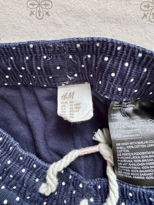 Pantaloni dublati HM, fetita, 86