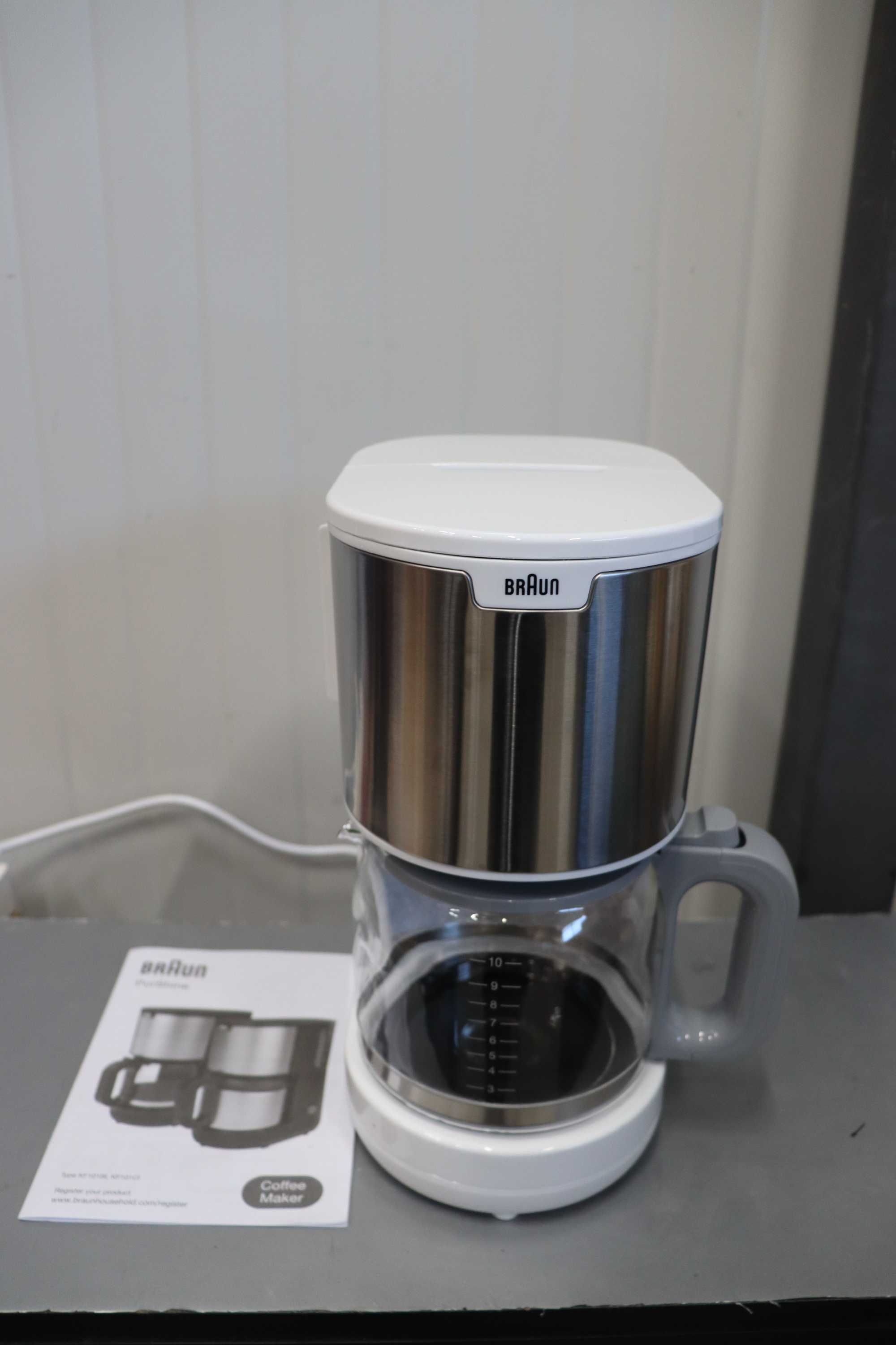 Кафеварка Braun PurShine KF1500WH, 1000W, 10 чаши, OptiBrew система