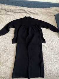 Черный трикотажный костюм 4000 тг
