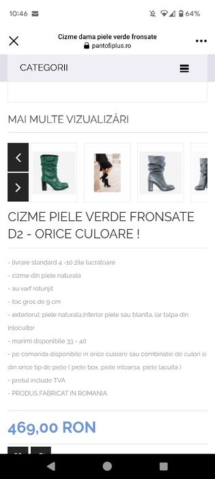Cizme piele 36 pantofi plus