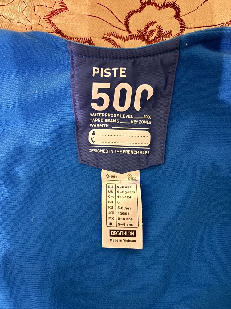 Geaca + pantaloni ski model Piste 500-baieti