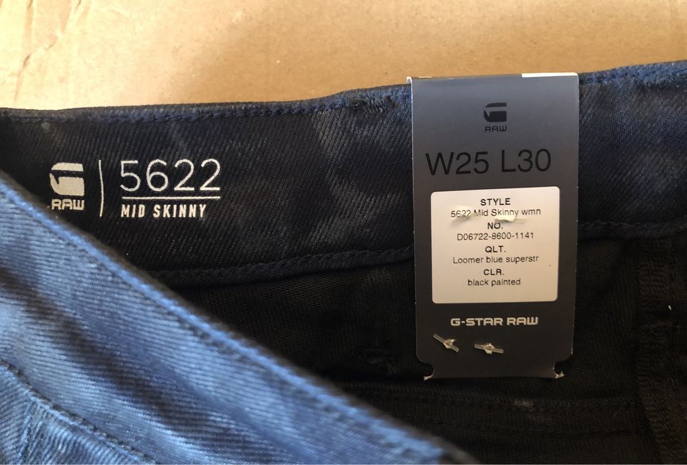 НОВИ G-Star RAW 5622 Mid Waist Skinny Jeans ОРИГИНАЛ дамски дънки 25