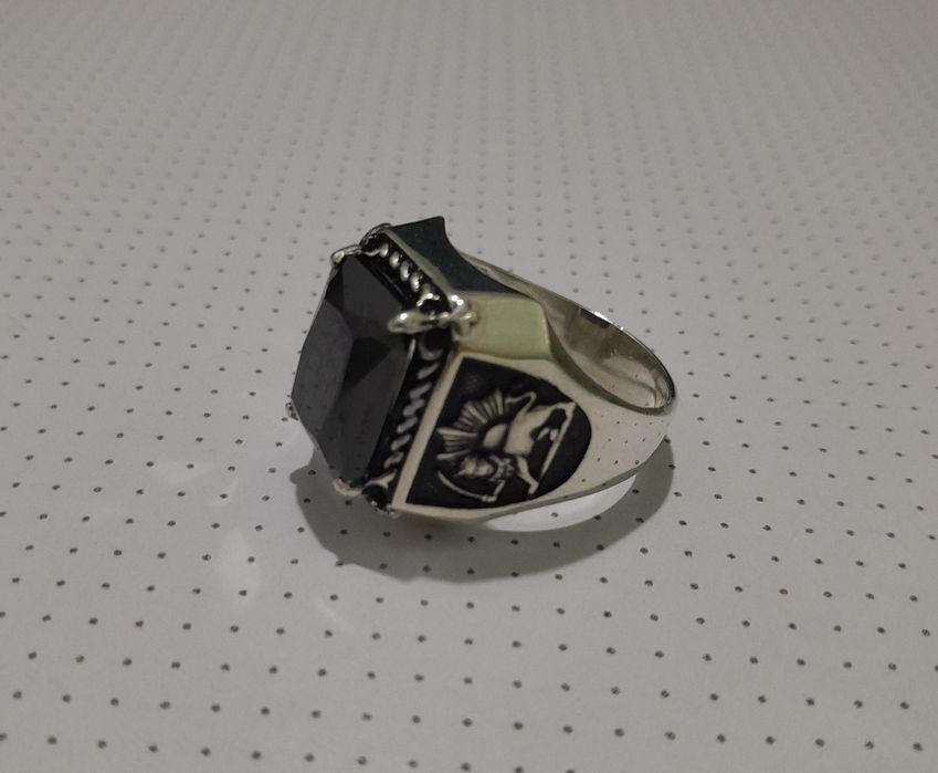 Кольцо мужское серебро. Перстень турецкая модель.