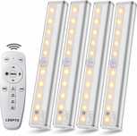 Комплект от 4 LED лампи за шкафове с дистанционно