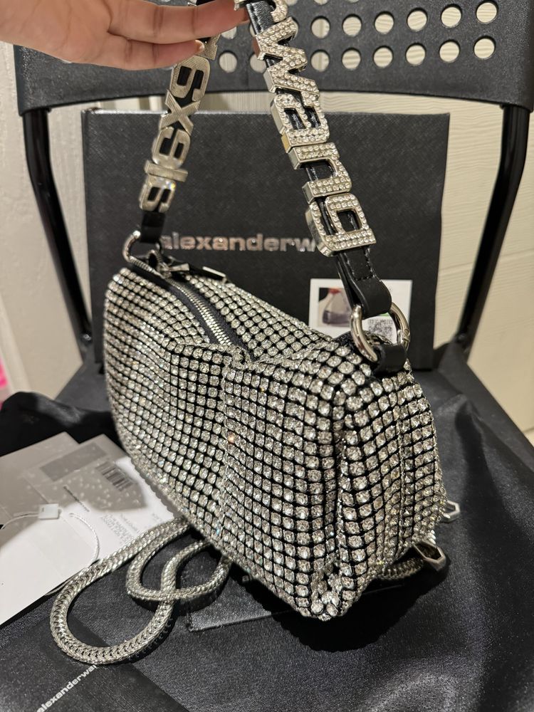 Дамска чанта Alexander Wang bling bling 17*10*7cm