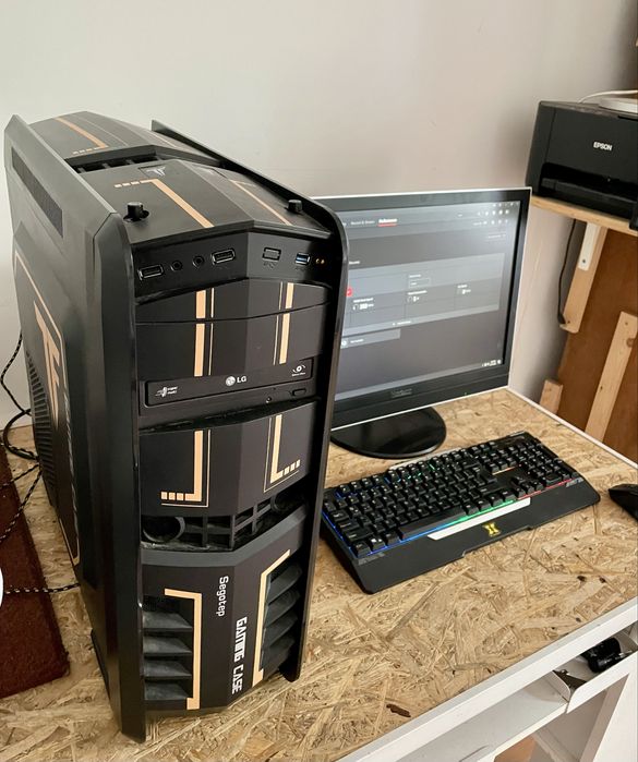 PC gaming, i5 4690, RX 580, SSD, monitor, jocuri, office, videochat