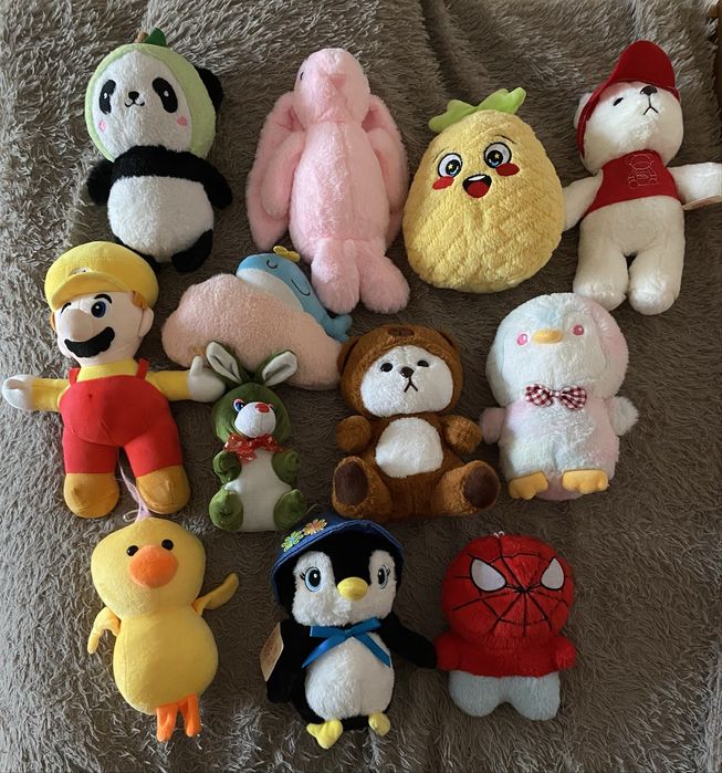 12 мягких игрушек