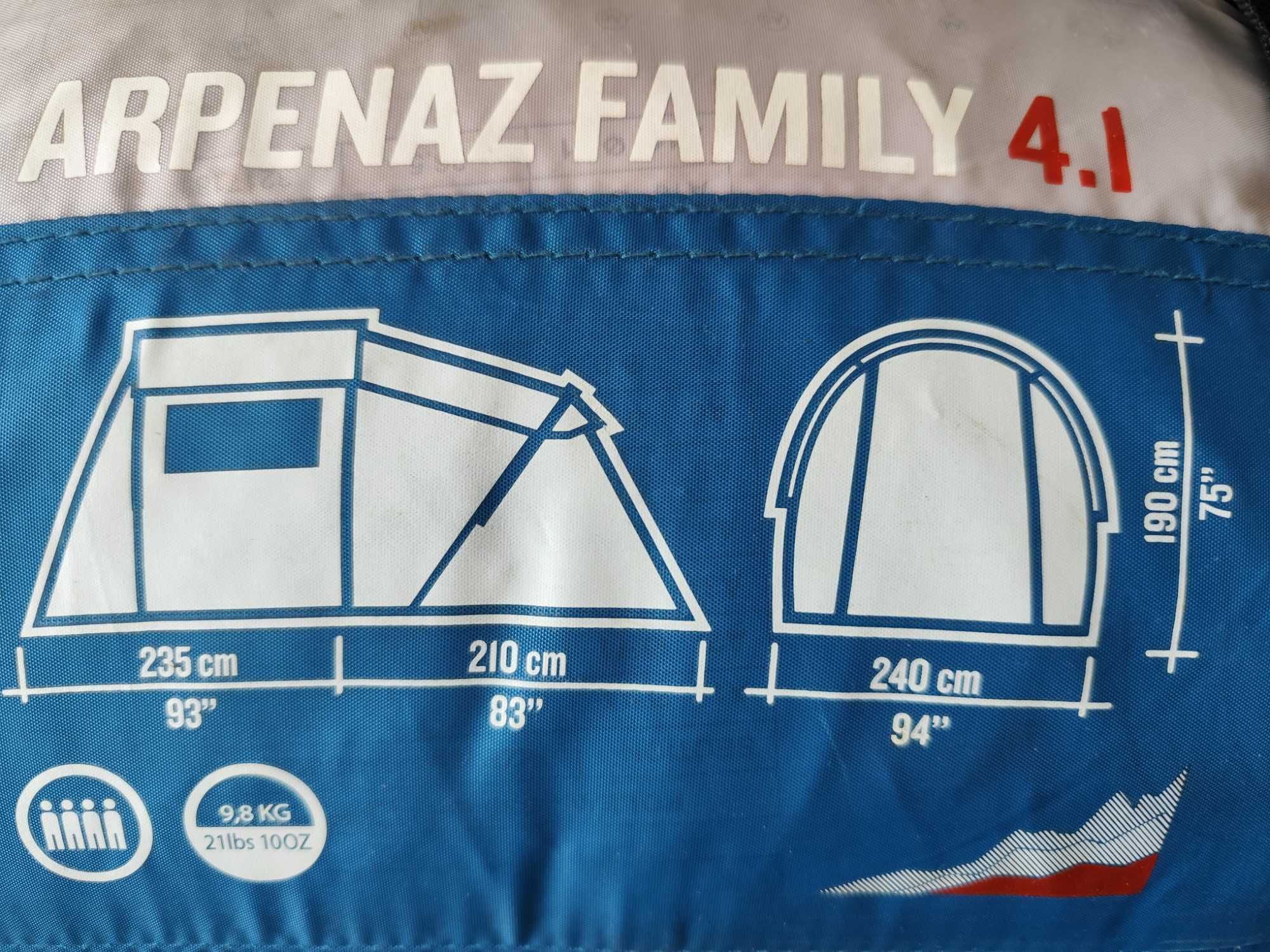 Палатка "Arpenaz Family 4.1" от Quechua- използвана само един път