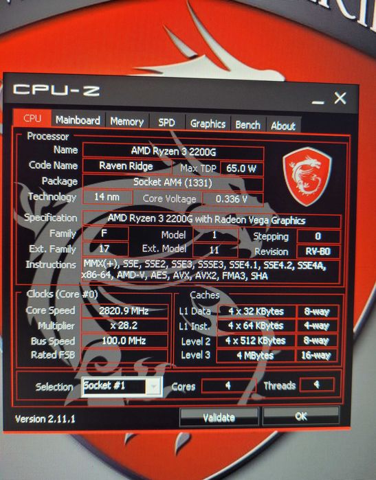 KIT AMD Ryzen 3 + MSI B450M Gaming +16Gb DDR4+ Cooler AMD
