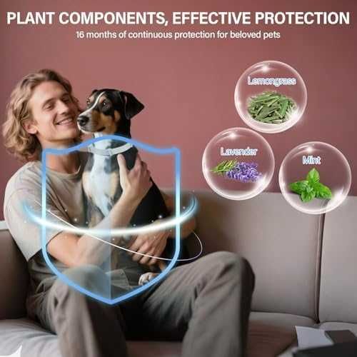 Нови Кучешки нашийници против комари и паразити, 2 броя, 16 мес. ефект