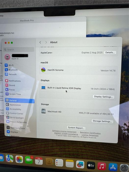 Macbook Pro 14” M1 Pro 16gb 512ssd