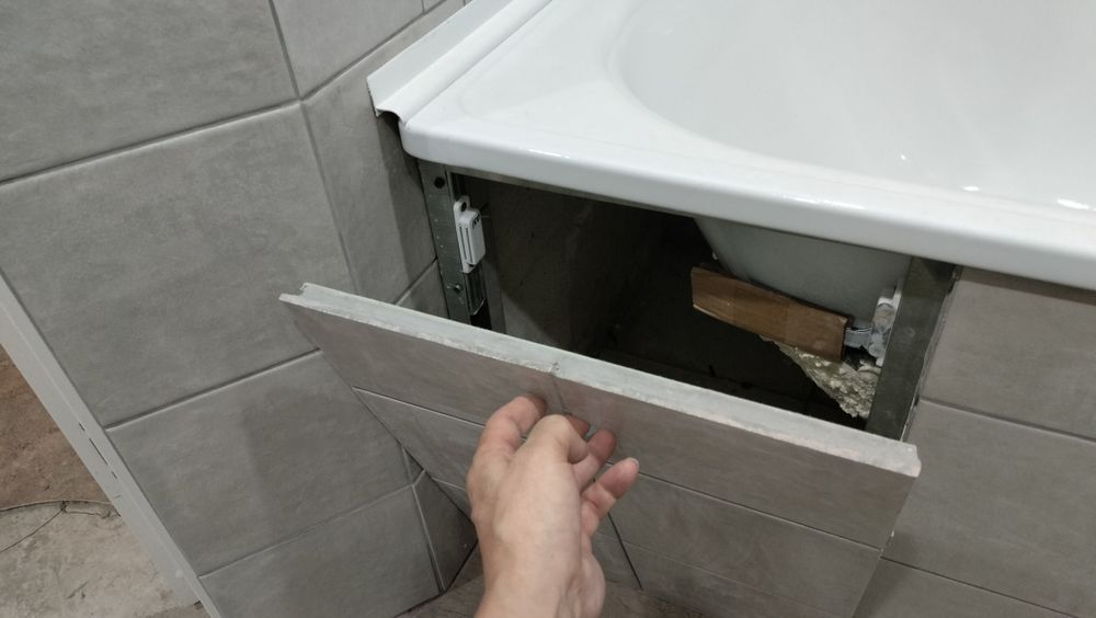 Укладка кафеля. Раковины из керамогранита на заказ. Установка дверей