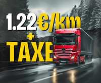 Contracte colaborare transport 1.22€/km+TAXE